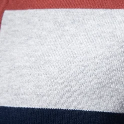 Men's Knit Color Block Half Zip Knitwear Elegant Christmas Gifts Home Clothing Apparel Fall Winter Navy Blue Orange S M L