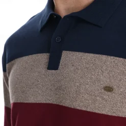 Men's Knit Color Block Half Zip Knitwear Elegant Christmas Gifts Home Clothing Apparel Fall Winter Navy Blue Orange S M L