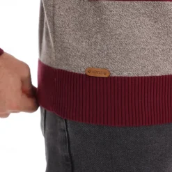 Men's Knit Color Block Half Zip Knitwear Elegant Christmas Gifts Home Clothing Apparel Fall Winter Navy Blue Orange S M L