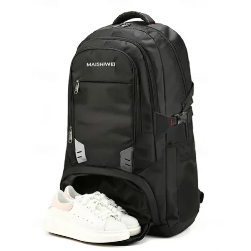 Men's Large Capacity School and Travel Backpack – 55L Water-Resistant Multi-Compartment Bag for High School, College, Hiking, or Commuting