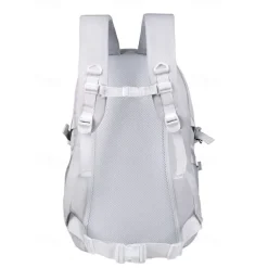 Men's Large Capacity USB Charging Backpack with Shoe Compartment, Water-Resistant Oxford School Bag for College Students and Outdoor Travel