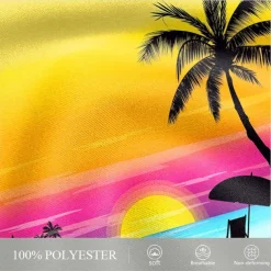 Men's Leaf Tree Coconut Tree Swim Trunks Swim Shorts Board Shorts Mid Waist Hawaiian Boho Casual Daily Holiday Drawstring with Mesh lining Elastic Waist Designer Clothing Apparel