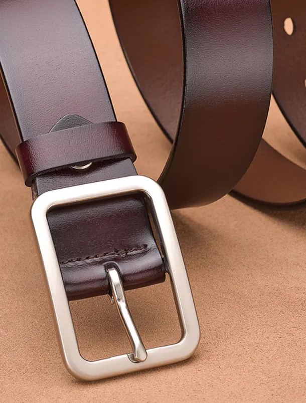 Men's Leather Belt Casual Belt Black Red Dermis Retro Traditional Plain Daily Wear Going out Weekend