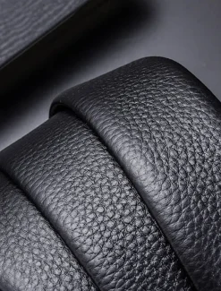 Men's Leather Belt Ratchet Belt Silver Gold Dermis Retro Traditional Plain Daily Wear Going out Weekend