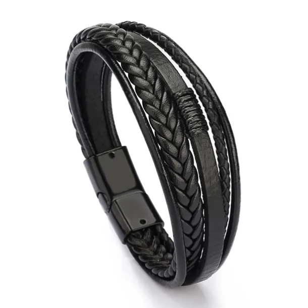 Men's Leather Bracelet Classic Imagine Stylish Simple Ethnic Fashion Casual / Sporty Leatherette Bracelet Jewelry Black / Brown For School Gift Daily Prom Festival