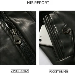 Men's Leather Jacket Motorcycle Jacket Outdoor Daily Wear Windproof Warm Pocket With Belt Fall Winter Plain Fashion Streetwear Stand Collar Regular Yellow Jacket