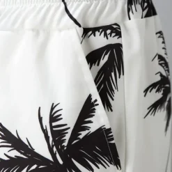 Men's Leaves Tropical Plants 2pcs Shirts Sets Summer Hawaiian Shirt Short Sleeve Short Pants Cuban Collar Tropical Fashion Hawaiian Street Casual Hawaiian Print Summer Spring Black White Blue