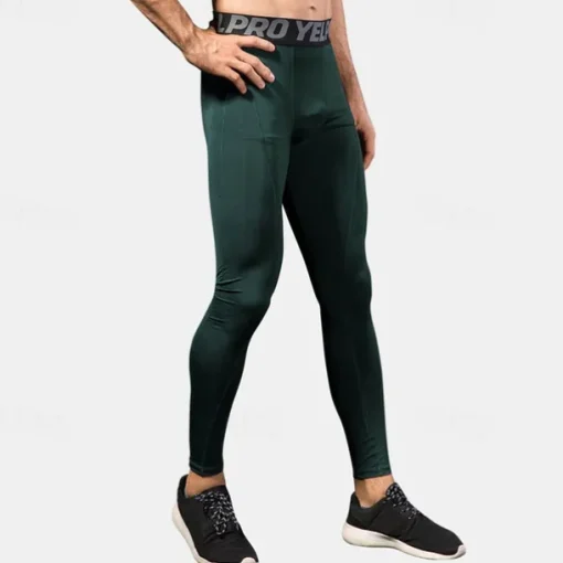 Men's Leggings Running Pants Compression Tights Leggings Track Pants Pocket Elastic Waistband High Waist Tights Outdoor Sports & Outdoor Athletic Fall Quick Dry Lightweight Soft Marathon Running