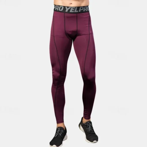 Men's Leggings Running Pants Compression Tights Leggings Track Pants Pocket Elastic Waistband High Waist Tights Outdoor Sports & Outdoor Athletic Fall Quick Dry Lightweight Soft Marathon Running
