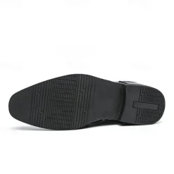 Men's Leopard Print Oxford Shoes - Patent Faux Leather Accents with Brogue Detailing for Formal and Party Occasions