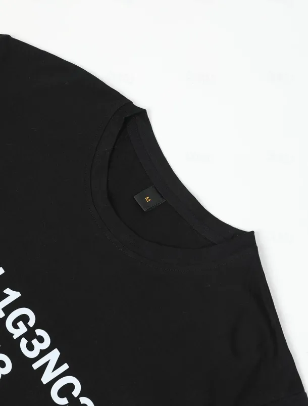 Men's Letter Graphic Prints Funny T Shirt Graphic Tee 100% Cotton Short Sleeve Graphic Shirt Wine Black White Comfortable Tee Vacation Street Fashion Designer Clothing