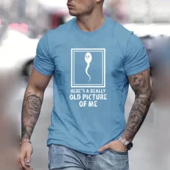 Men's Letter Graphic Prints T Shirt Graphic Tee Polyester Short Sleeve Graphic Shirt Black White Blue Comfortable Tee Outdoor Street Fashion Designer Clothing