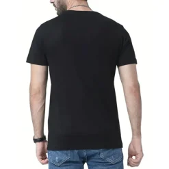 Men's Letter Graphic Prints T Shirt Graphic Tee Polyester Short Sleeve Graphic Shirt Black White Blue Comfortable Tee Outdoor Street Fashion Designer Clothing