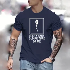 Men's Letter Graphic Prints T Shirt Graphic Tee Polyester Short Sleeve Graphic Shirt Black White Blue Comfortable Tee Outdoor Street Fashion Designer Clothing