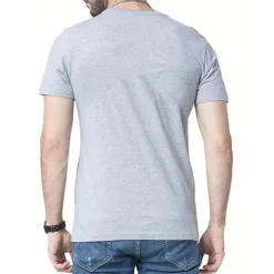 Men's Letter Graphic Prints T Shirt Graphic Tee Polyester Short Sleeve Graphic Shirt Black White Blue Comfortable Tee Outdoor Street Fashion Designer Clothing