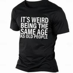 Men's Letter Graphic Prints T Shirt Graphic Tee Cotton Short Sleeve Graphic Shirt Black White Pink Comfortable Tee Outdoor Street Fashion Designer Clothing