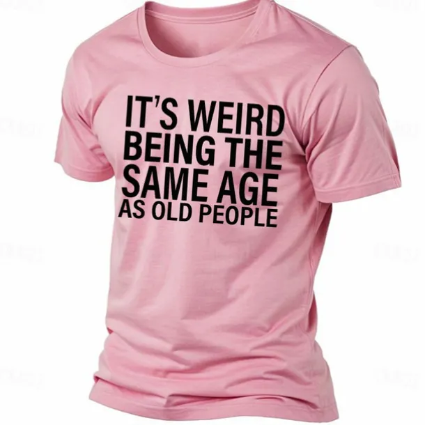 Men's Letter Graphic Prints T Shirt Graphic Tee Cotton Short Sleeve Graphic Shirt Black White Pink Comfortable Tee Outdoor Street Fashion Designer Clothing