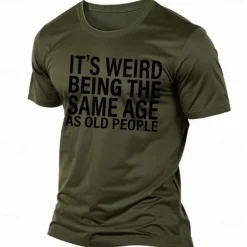 Men's Letter Graphic Prints T Shirt Graphic Tee Cotton Short Sleeve Graphic Shirt Black White Pink Comfortable Tee Outdoor Street Fashion Designer Clothing