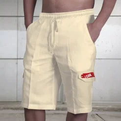 Men's Letter Graphic Prints Cargo Shorts Summer Shorts Mid Waist Streetwear Designer Casual Daily Holiday Elastic Waist Drawstring Print Designer Clothing Apparel