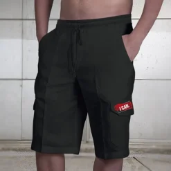 Men's Letter Graphic Prints Cargo Shorts Summer Shorts Mid Waist Streetwear Designer Casual Daily Holiday Elastic Waist Drawstring Print Designer Clothing Apparel