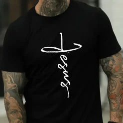 Men's Letter Letter Print T Shirt Casual Style Cotton Short Sleeve Graphic Shirt Wine Black White Comfortable Tee Vacation Casual Fashion Designer Clothing