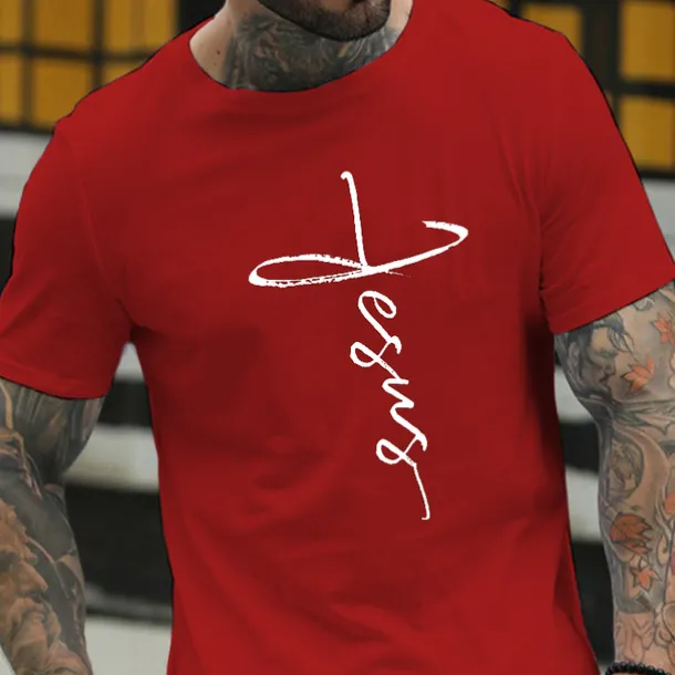 Men's Letter Letter Print T Shirt Casual Style Cotton Short Sleeve Graphic Shirt Wine Black White Comfortable Tee Vacation Casual Fashion Designer Clothing