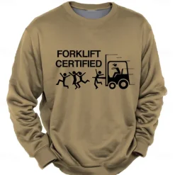 Men's Letter Printed Funny Sweatshirt Sweatshirt Long Sleeve Sweatshirt Crew Neck Fashion Daily Casual 3D Printing Holiday Going out Streetwear Crewneck 3D Print Winter Spring & Fall