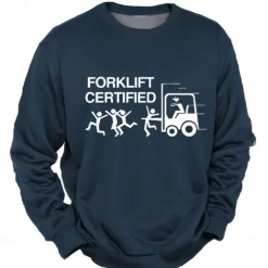 Men's Letter Printed Funny Sweatshirt Sweatshirt Long Sleeve Sweatshirt Crew Neck Fashion Daily Casual 3D Printing Holiday Going out Streetwear Crewneck 3D Print Winter Spring & Fall