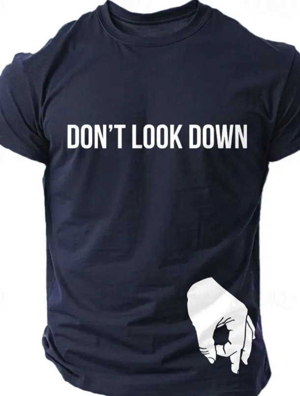 Men's Letter Printed Funny T Shirt Tee Top 100% Cotton Short Sleeve Graphic Shirt Black Army Green Dark Blue Comfortable Tee Street Sports Outdoor Fashion Designer Clothing