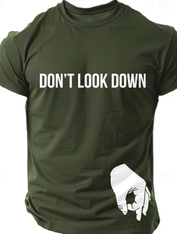 Men's Letter Printed Funny T Shirt Tee Top 100% Cotton Short Sleeve Graphic Shirt Black Army Green Dark Blue Comfortable Tee Street Sports Outdoor Fashion Designer Clothing