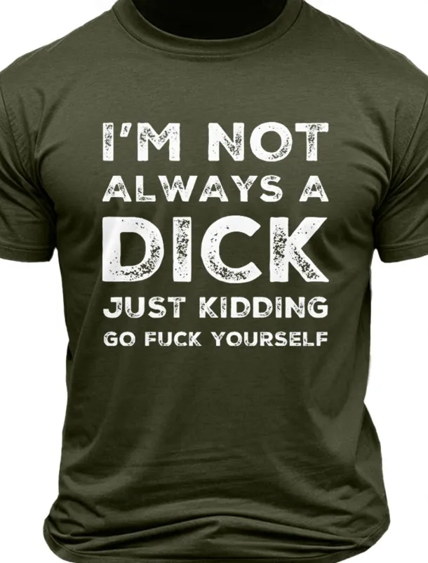 Men's Letter Printed Funny T Shirt Tee Top 100% Cotton Short Sleeve Graphic Shirt Black White Army Green Comfortable Tee Vacation Street Fashion Designer Clothing