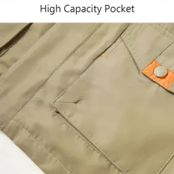 Men's Letter Printed Outdoor Jacket Coat Tactical Practical Casual Sports Outdoor Daily Wear Side Pockets Zip Front Adjustable Drawstring Hood Fall Winter Standing Collar Long Sleeve khaki Army Green