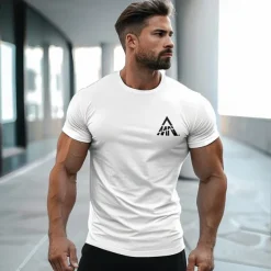 Men's Letter T Shirt Short Sleeve Shirt 100% Cotton Short Sleeve Graphic Shirt White Navy Blue Gray Comfortable Tee Vacation Street Fashion Designer Clothing