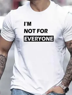 Men's Letter T Shirt Tee Top Cotton Short Sleeve Graphic Shirt Black White Red Comfortable Tee Sports Outdoor Holiday Fashion Designer Clothing