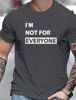 Men's Letter T Shirt Tee Top Cotton Short Sleeve Graphic Shirt Black White Red Comfortable Tee Sports Outdoor Holiday Fashion Designer Clothing