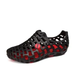 Men's Lightweight Breathable Water Shoes – Slip-On Hollow Design with Anti-Slip Sole for Outdoor Activities