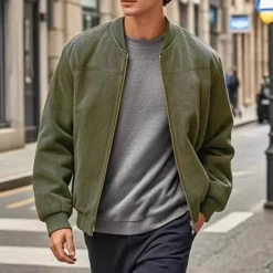 Men's Lightweight Jacket Casual Jacket Vacation Daily Wearproof Pocket Summer Spring Plain Fashion Classic Stand Collar Regular Black Blue Camel Army Green Dark Blue Jacket