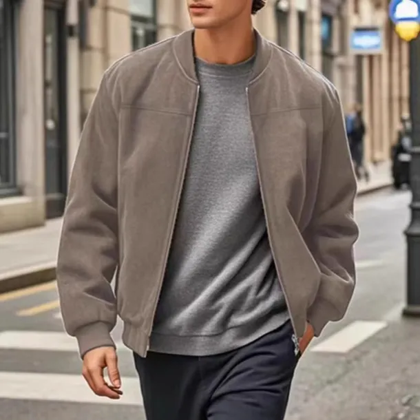 Men's Lightweight Jacket Casual Jacket Vacation Daily Wearproof Pocket Summer Spring Plain Fashion Classic Stand Collar Regular Black Blue Camel Army Green Dark Blue Jacket