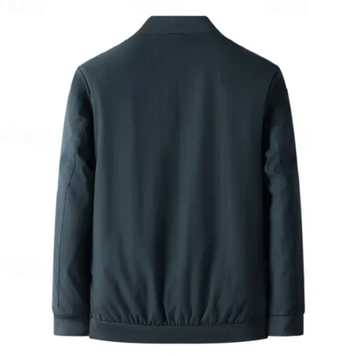 Men's Lightweight Jacket Formal Office Zip Up Spring Spring & Fall Neutral Daily Navy Blue Army Green Jacket