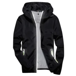 Men's Lightweight Jacket Outdoor Jacket Summer Jacket Windbreaker Vacation Sports Outdoor Reflective UV Resistant Zipper Pocket Summer Solid Color Modern Style Hooded Regular N503 orange N503 dark