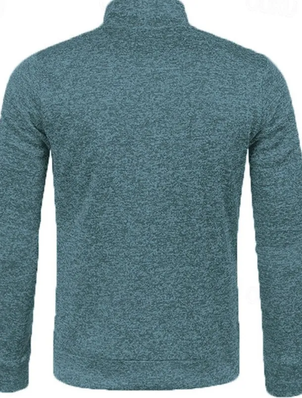 Men's Lightweight Jacket Summer Jacket Transition Jacket Casual Jacket Vacation Daily Warm Pocket Fall & Winter Plain Fashion Classic Stand Collar Regular Black Wine Navy Blue Blue Orange Jacket