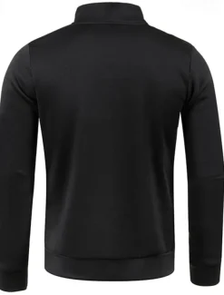 Men's Lightweight Jacket Summer Jacket Transition Jacket Casual Jacket Vacation Daily Warm Pocket Fall & Winter Plain Fashion Classic Stand Collar Regular Black Wine Navy Blue Blue Orange Jacket