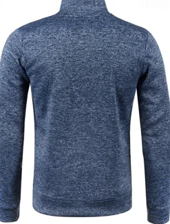 Men's Lightweight Jacket Summer Jacket Transition Jacket Casual Jacket Vacation Daily Warm Pocket Fall & Winter Plain Fashion Classic Stand Collar Regular Black Wine Navy Blue Blue Orange Jacket