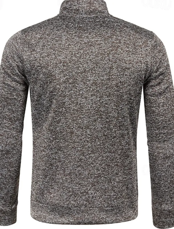 Men's Lightweight Jacket Summer Jacket Transition Jacket Casual Jacket Vacation Daily Warm Pocket Fall & Winter Plain Fashion Classic Stand Collar Regular Black Wine Navy Blue Blue Orange Jacket