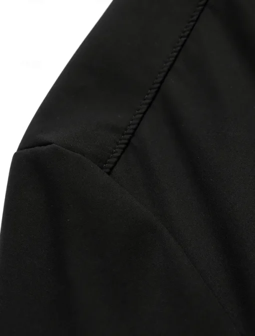 Men's Lightweight Jacket Training Outdoor Windproof Zip Up Pocket Spring Fall Solid Color Elegant Vacation Standing Collar Black Dark Red Navy Blue Khaki Jacket