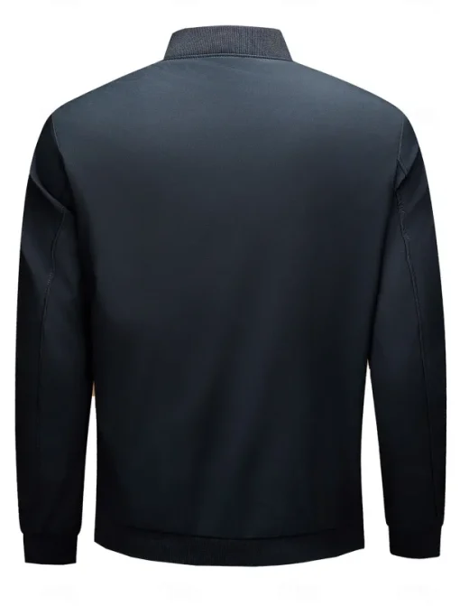 Men's Lightweight Jacket Training Outdoor Windproof Zip Up Pocket Spring Fall Solid Color Elegant Vacation Standing Collar Black Dark Red Navy Blue Khaki Jacket