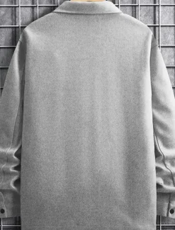 Men's Lightweight Jacket Trucker Jacket Summer Jacket Shirt Jacket Vacation Daily Pocket Fall & Winter Plain Fashion Classic Lapel Regular Apricot Black Yellow Navy Blue Light Grey Jacket