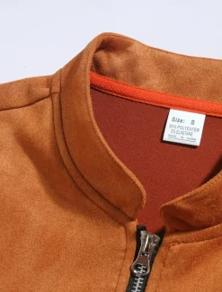 Men's Lightweight Jacket Transition Jacket Casual Jacket Vacation Daily Wearproof Pocket Fall & Winter Plain Fashion Classic Stand Collar Regular Black Navy Blue Orange Coffee Jacket