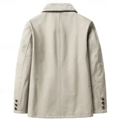 Men's Lightweight Jacket Trucker Jacket Outdoor Jacket Summer Jacket Daily Wear Workfashion Windproof Buttons Inside Pocket Spring Fall Plain Stylish Business Shirt Collar Regular Black khaki Army