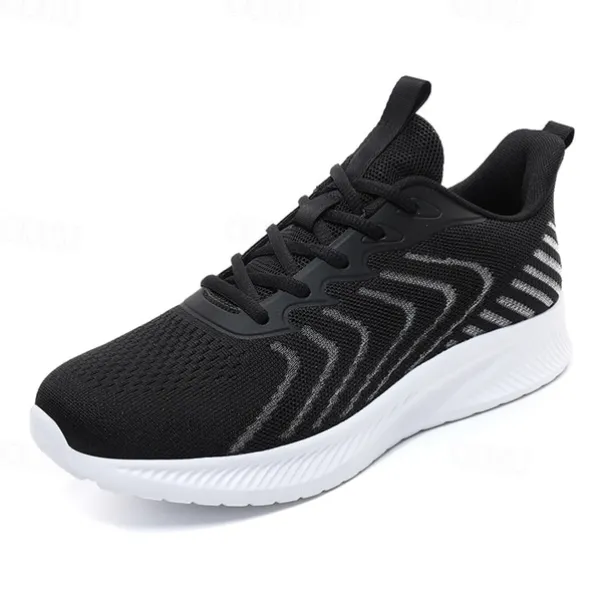 Men's Lightweight Red Mesh Running Shoes - Breathable Athletic Sneakers for Sports and Casual Wear